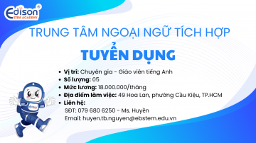 TRUNG TÂM NGOẠI NGỮ TÍCH HỢP - TUYỂN DỤNG